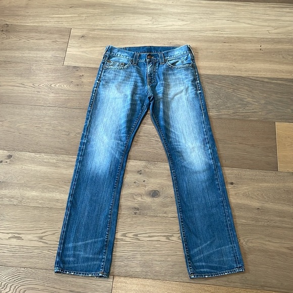 True Religion Men’s Ricky Relaxed Straight Jeans 32x33 - Picture 2 of 16